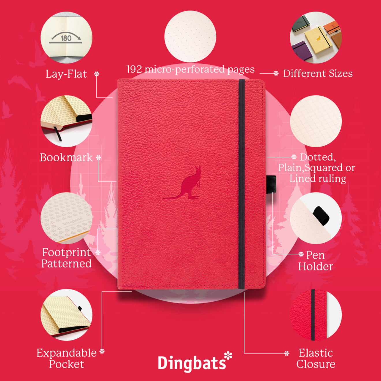 Red Kangaroo A6 (9.5 x 14.5 cm)