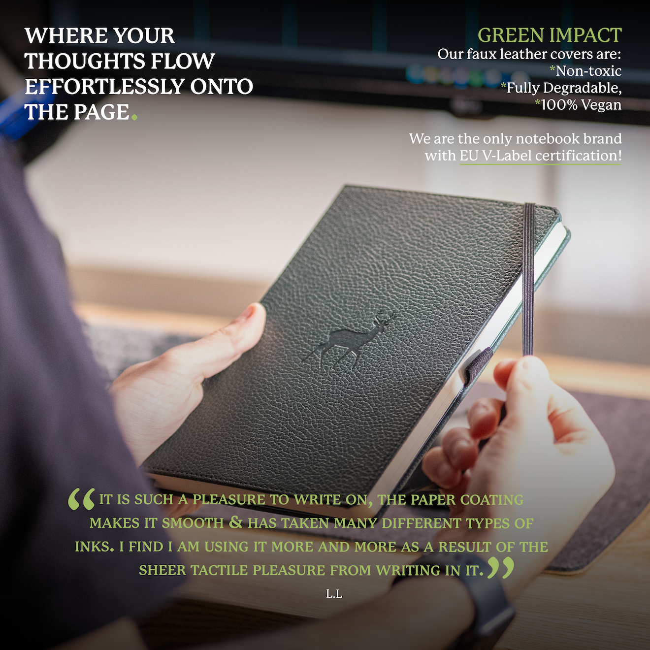 Green Deer A5+ (15.5 x 21.5 cm)