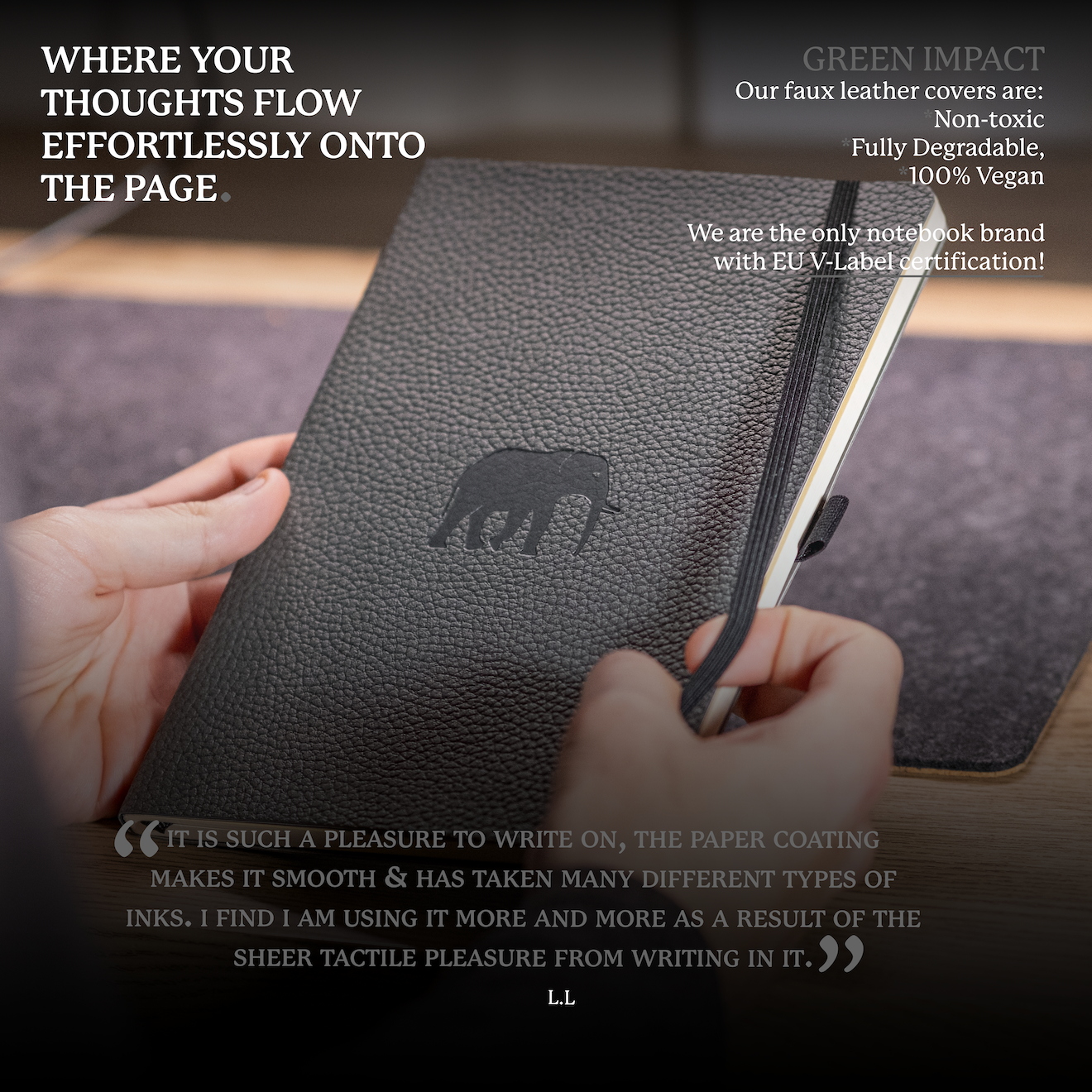 Grey Elephant A5+ (15.5 x 21.5 cm)