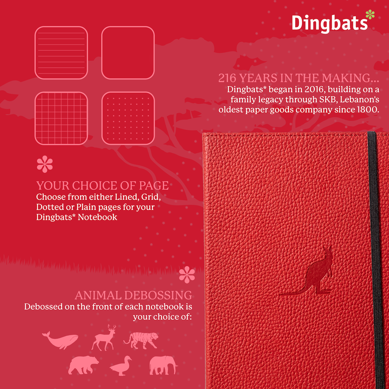 Red Kangaroo A5+ (15.5 x 21.5 cm)