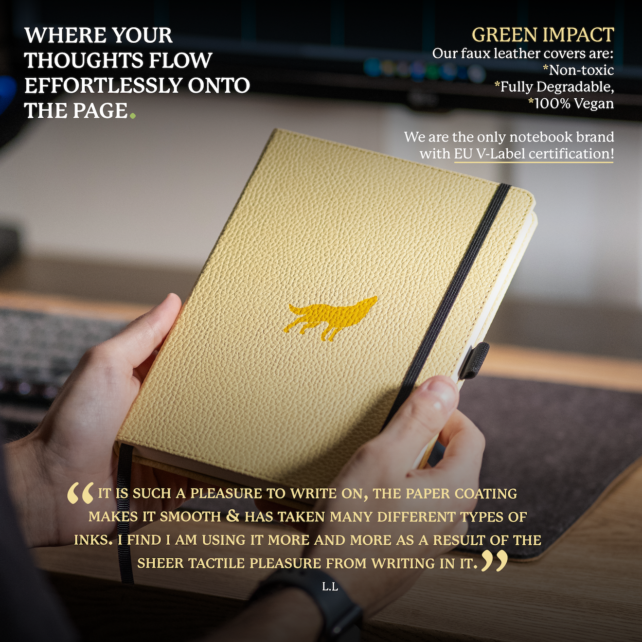 Cream Wolf A5+ (15.5 x 21.5 cm)