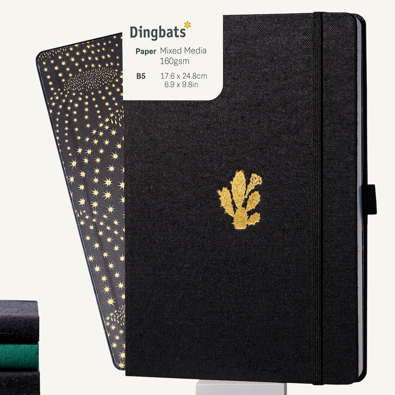 Black & Gold Cactus B5 (17.6 x 24.8 cm)