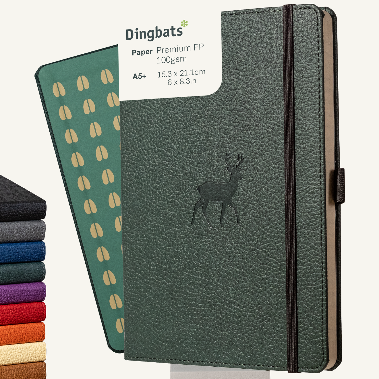 Green Deer A5+ (15.5 x 21.5 cm)