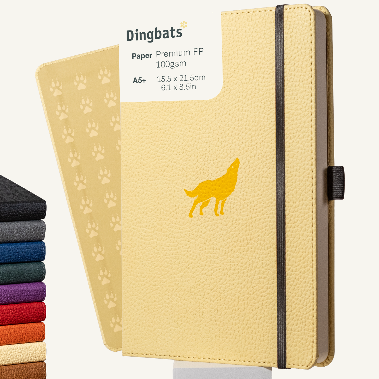 Cream Wolf A5+ (15.5 x 21.5 cm)