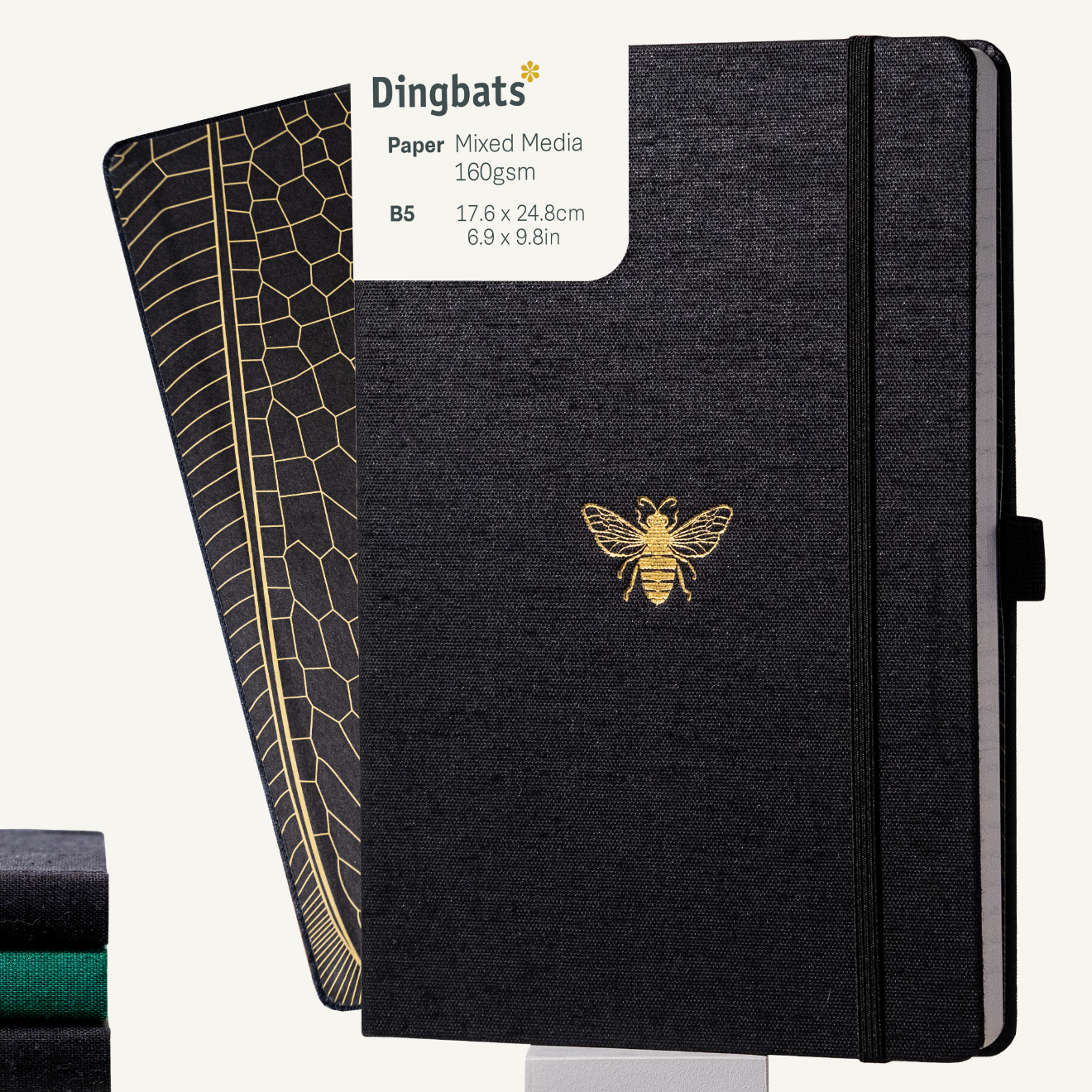 Black & Gold Bee B5 (17.6 x 24.8 cm)