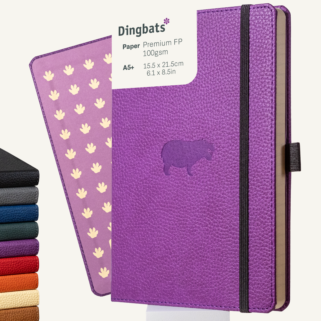 Purple Hippo A5+ (15.5 x 21.5 cm)
